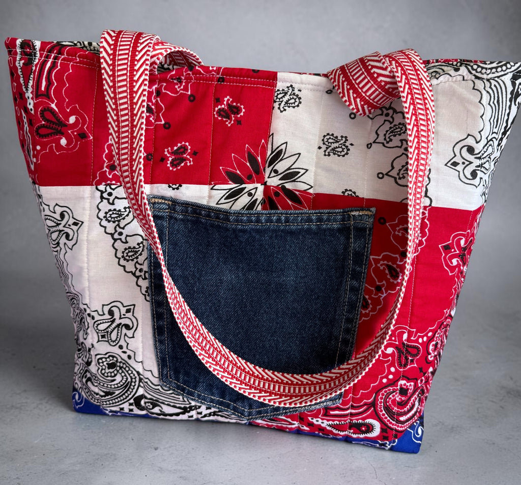 Quilted Bandana Tote Bag