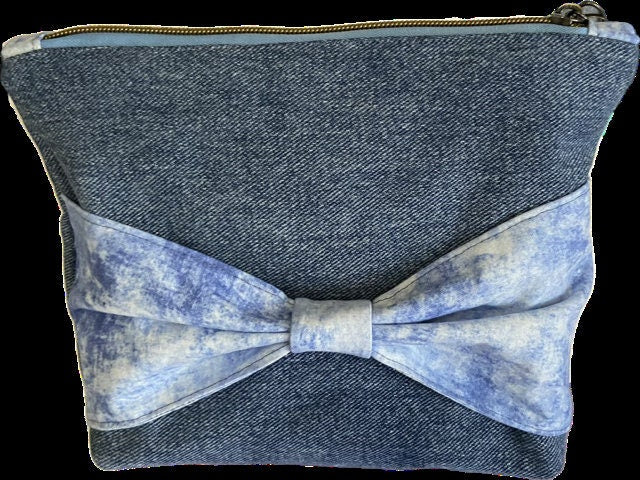 Pouch, Bow Bag, Denim