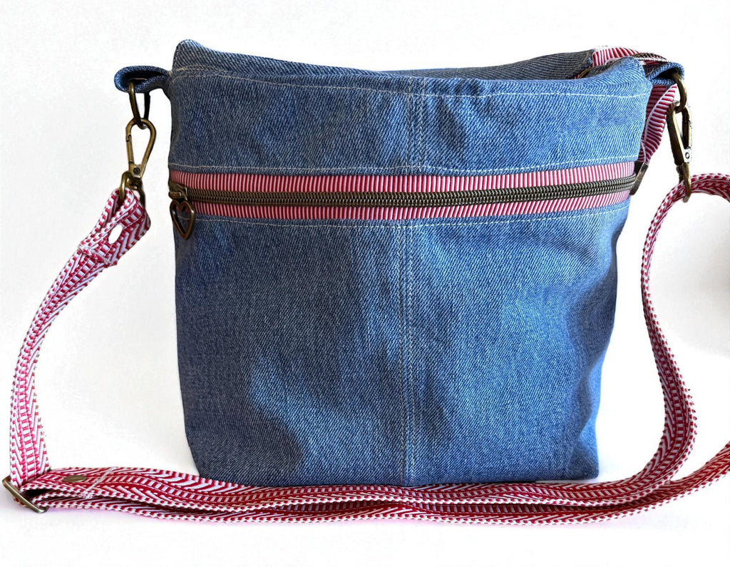 Denim Handbag/Crossbody Bag/Shoulder Bag Red