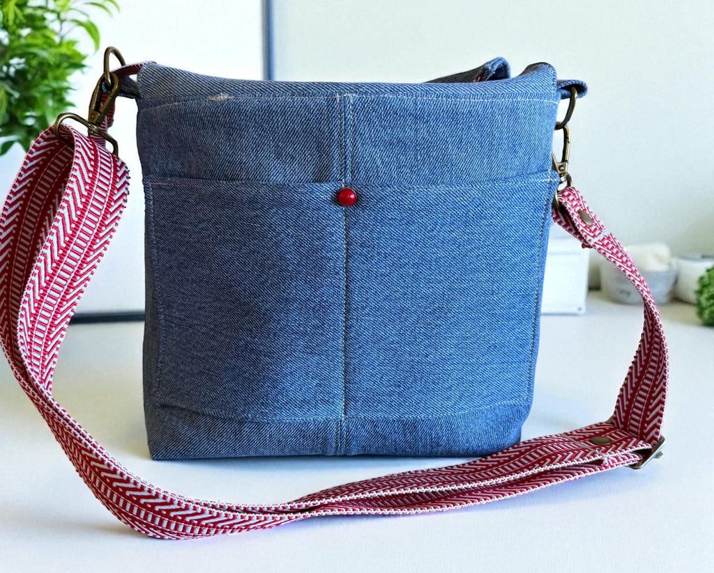 Denim Handbag/Crossbody Bag/Shoulder Bag Red