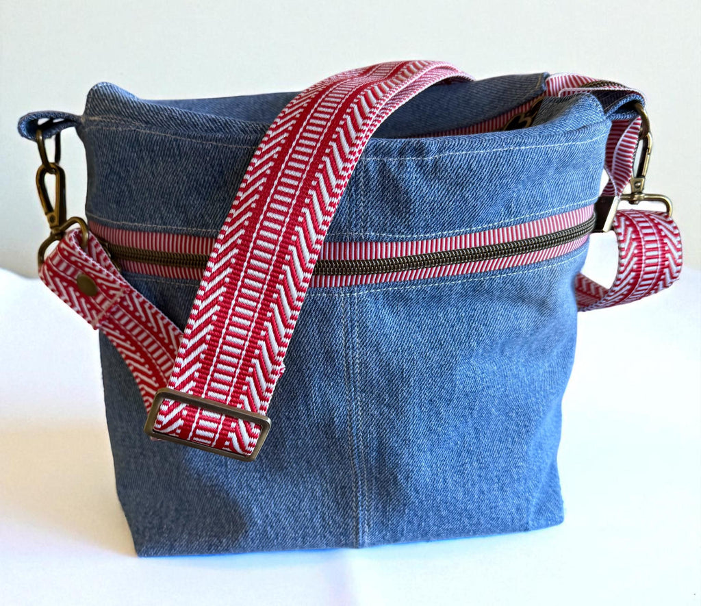 Denim Handbag/Crossbody Bag/Shoulder Bag Red