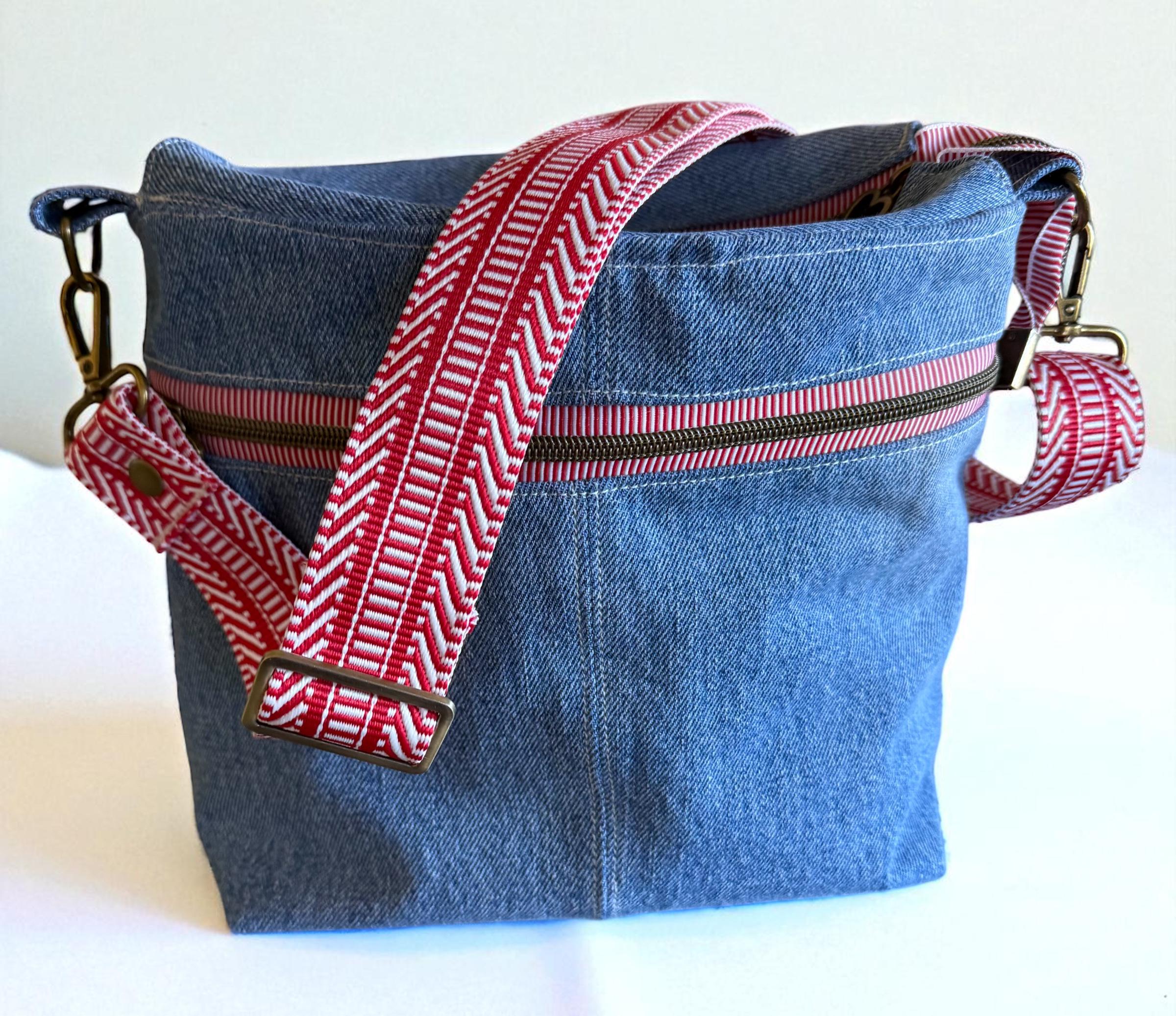 Denim Handbag/Crossbody Bag/Shoulder Bag Red
