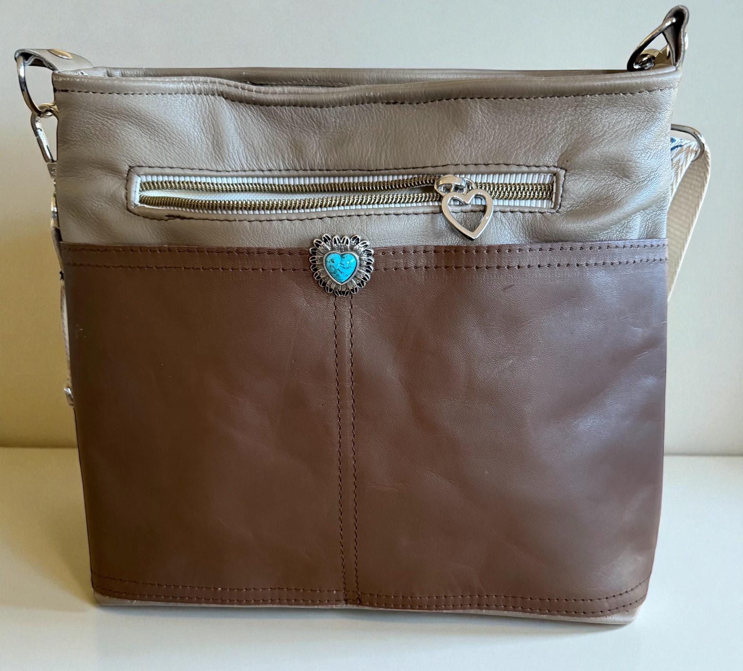 Brown Leather Crossbody purse, Handbag