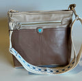 Brown Leather Crossbody purse, Handbag