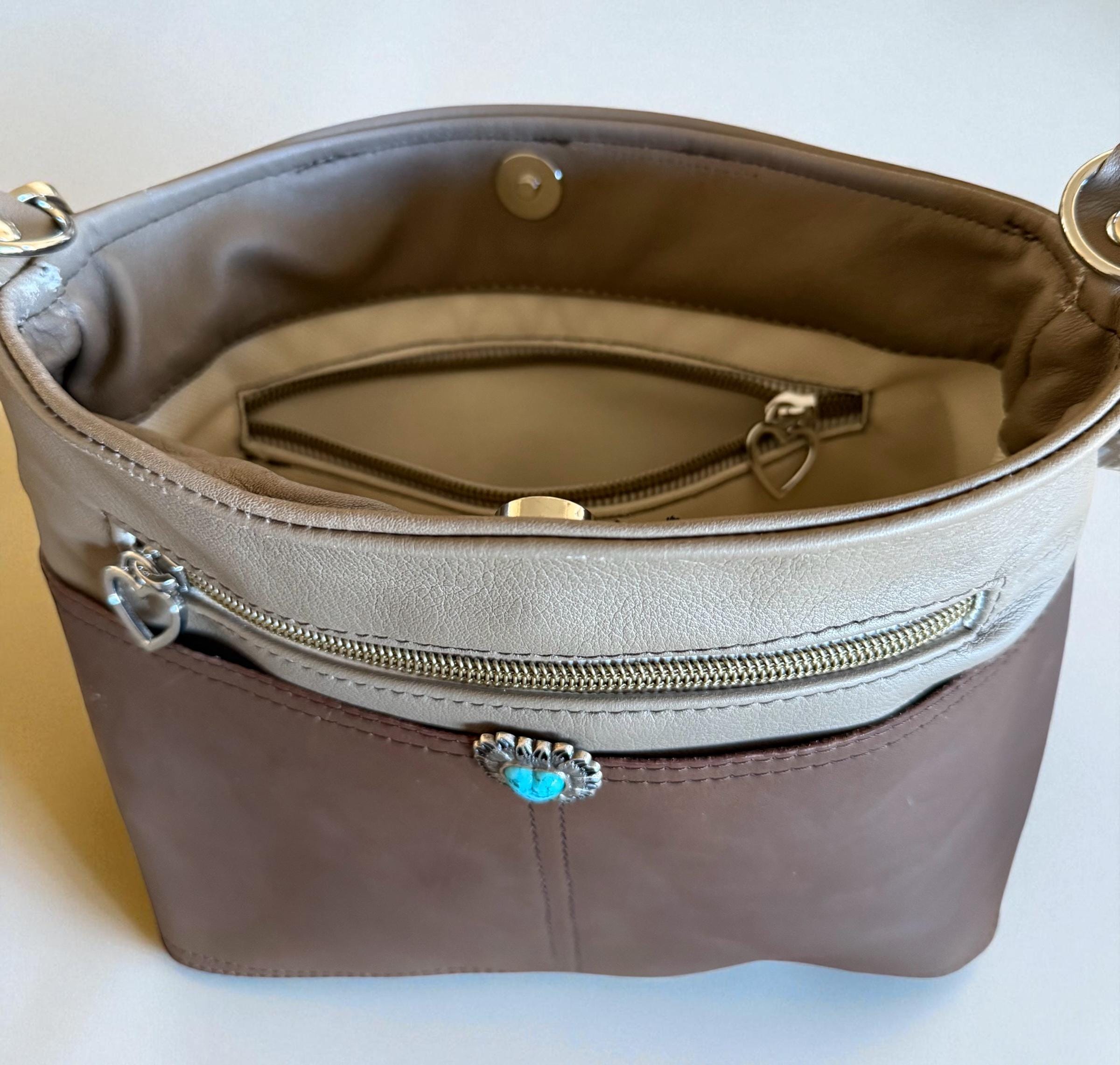 Brown Leather Crossbody purse, Handbag