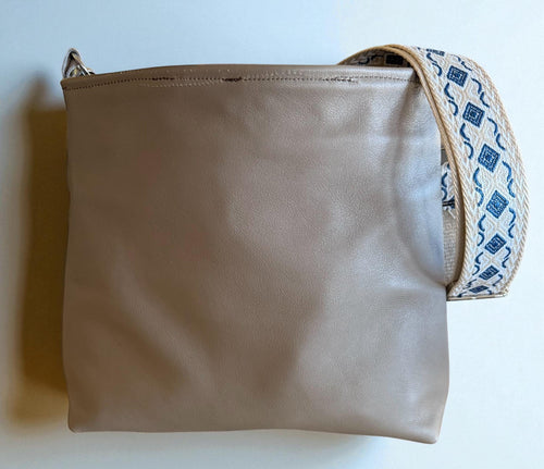 Brown Leather Crossbody purse, Handbag