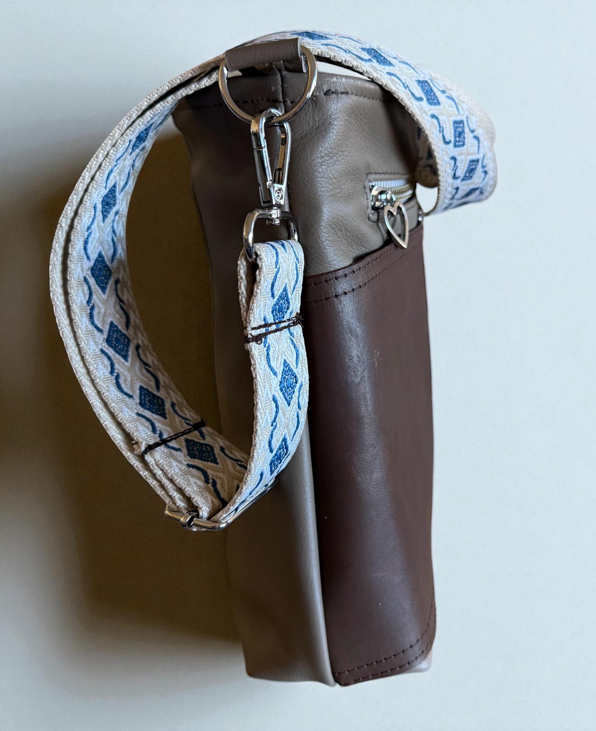 Brown Leather Crossbody purse, Handbag