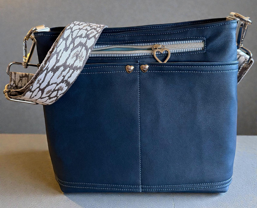 Handbag/Crossbody Bag/Shoulder Bag, Blue Teal faux leather