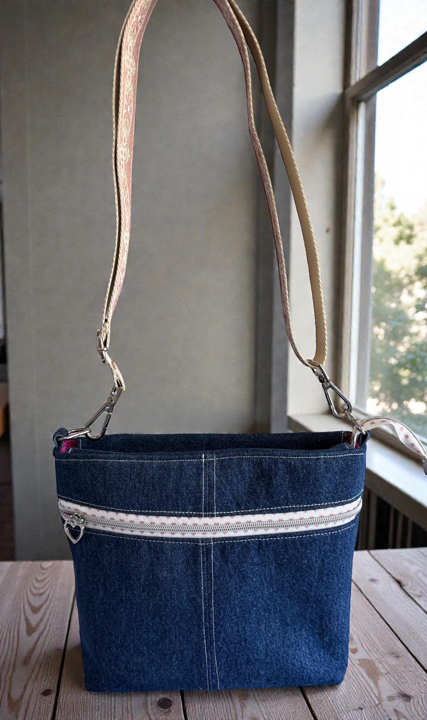 Denim Handbag/Crossbody Bag/Shoulder Bag pink