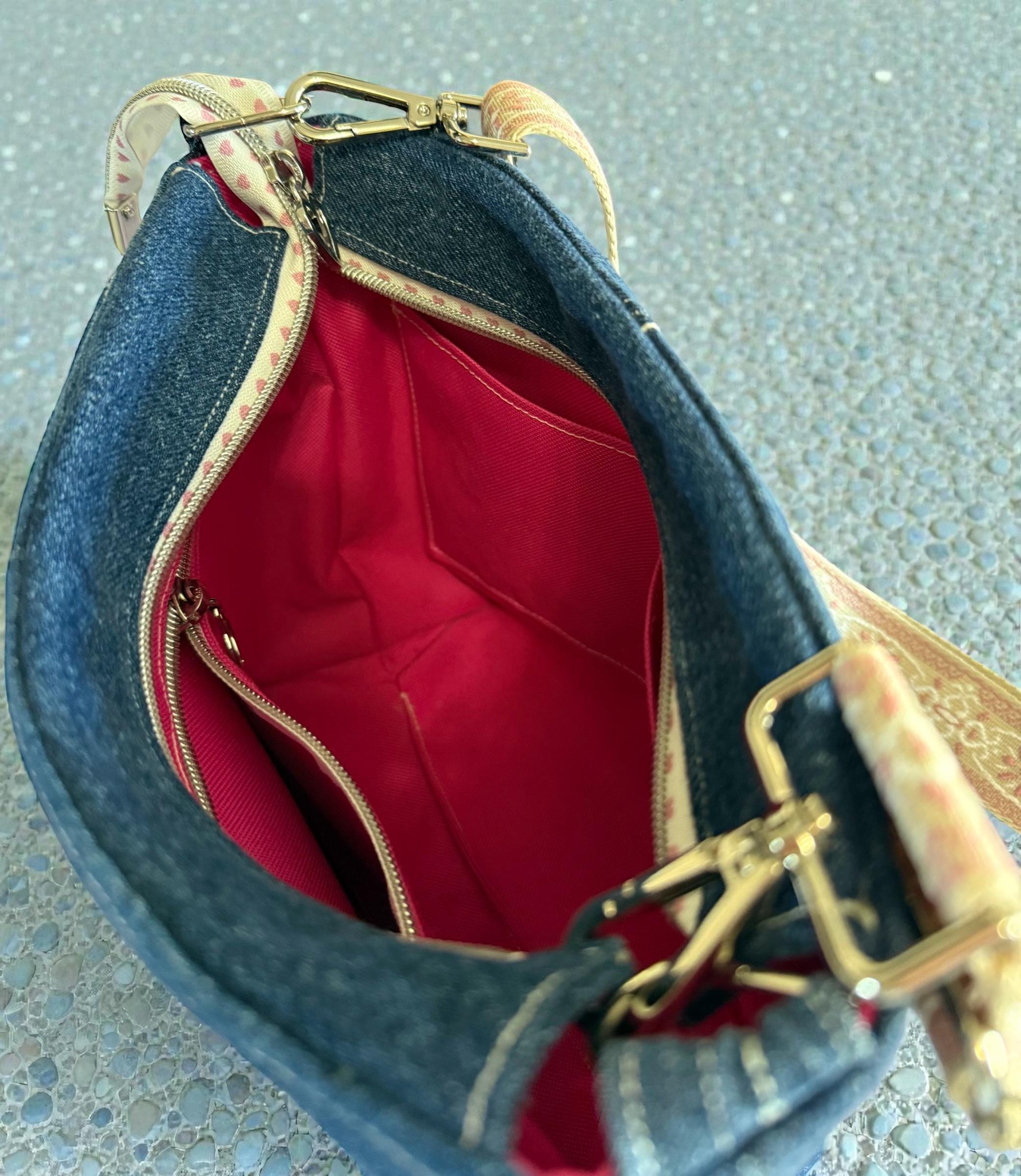 Denim Handbag/Crossbody Bag/Shoulder Bag pink
