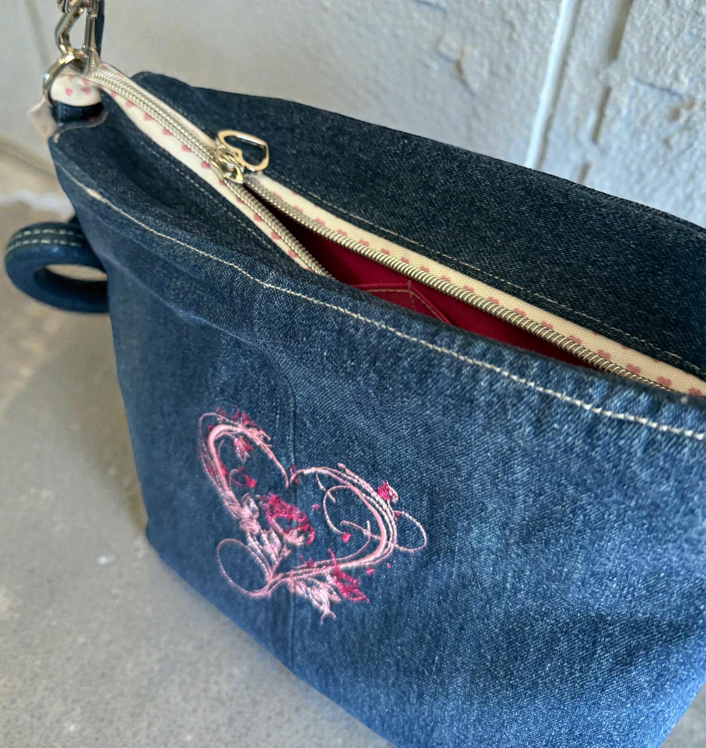 Denim Handbag/Crossbody Bag/Shoulder Bag pink