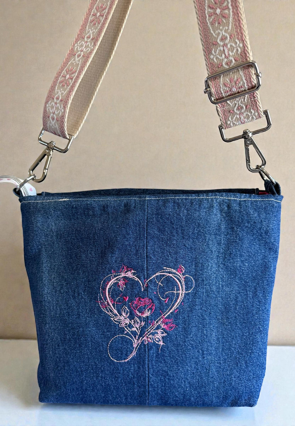 Denim Handbag/Crossbody Bag/Shoulder Bag pink
