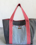 Denim Tote Bag: Handmade Women's Shoulder Bag
