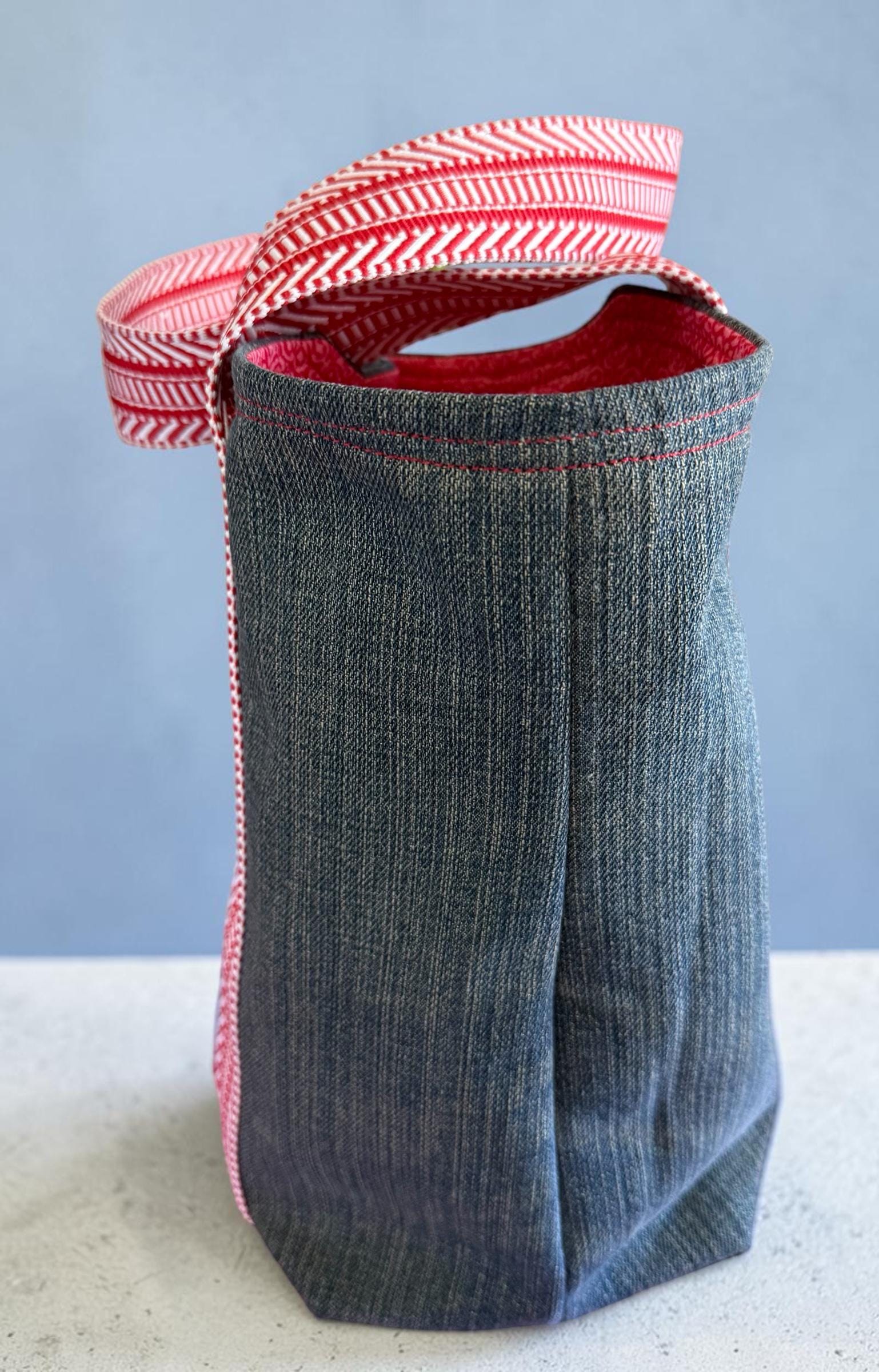 Denim Tote Bag: Handmade Women's Shoulder Bag