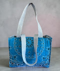 Quilted Bandana Tote Bag Blue